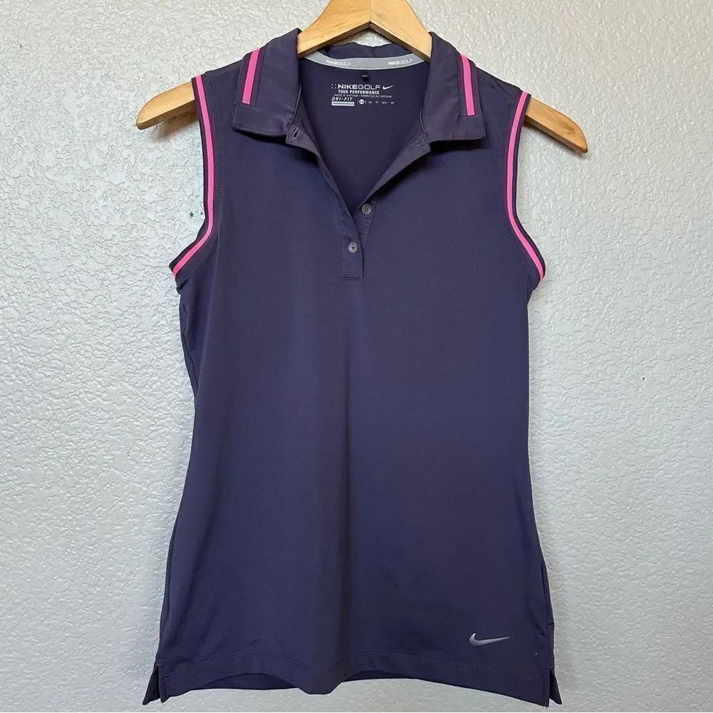 Nike Golf Women's Purple Sleeveless Polo Top XS